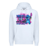White touch me and i will bite you stitch Premium Hoodie - Zillion Design Studio