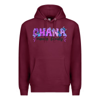 Burgundy ohana means family with stitch Premium Hoodie - texasbilliewilder