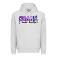 Dove Grey ohana means family with stitch Premium Hoodie - texasbilliewilder