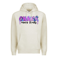 Oatmeal Heather ohana means family with stitch Premium Hoodie - texasbilliewilder