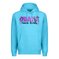Ocean Blue ohana means family with stitch Premium Hoodie - texasbilliewilder