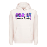 Pale Pink ohana means family with stitch Premium Hoodie - texasbilliewilder