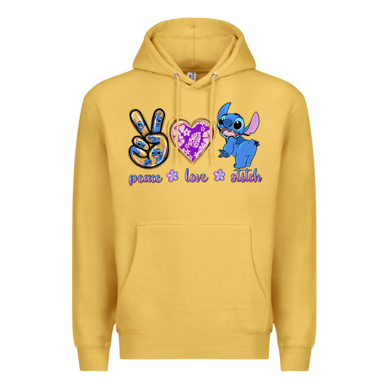 Peace Love Stitch Premium Hoodie by texasbilliewilder | Teevron
