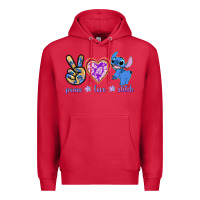 Cardinal peace love stitch Premium Hoodie - texasbilliewilder