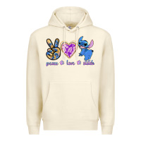 Sandshell peace love stitch Premium Hoodie - texasbilliewilder