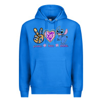 True Royal peace love stitch Premium Hoodie - texasbilliewilder