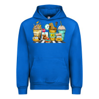 Cobalt school bus coffee cups Urban Hoodie - Zillion Design Studio
