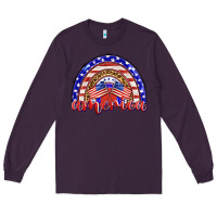 Plum america rainbow Long Sleeve Tee - BarkalooDesign