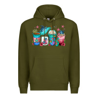 Army Green turtle coffee cups Premium Hoodie - Zillion Design Studio