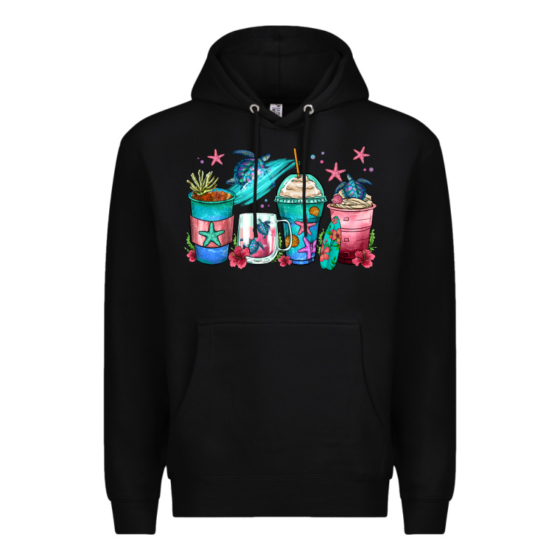 Turtle Coffee Cups Premium Hoodie by Zillion Design Studio | Teevron