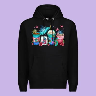 Turtle Coffee Cups Premium Hoodie Designed By Zillion Design Studio