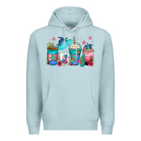 Blue Mist turtle coffee cups Premium Hoodie - Zillion Design Studio