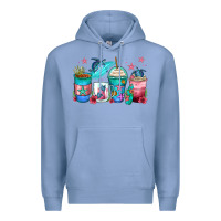 Colony Blue turtle coffee cups Premium Hoodie - Zillion Design Studio