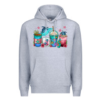Heather Grey turtle coffee cups Premium Hoodie - Zillion Design Studio