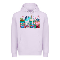 Lilac turtle coffee cups Premium Hoodie - Zillion Design Studio