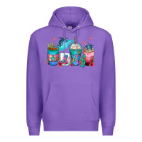 Purple turtle coffee cups Premium Hoodie - Zillion Design Studio