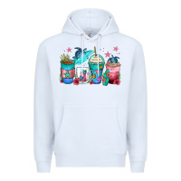 White turtle coffee cups Premium Hoodie - Zillion Design Studio
