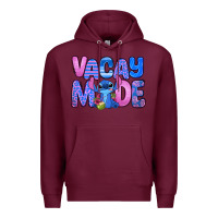 Burgundy vacay mode stitch Premium Hoodie - Zillion Design Studio