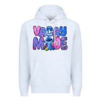 White vacay mode stitch Premium Hoodie - Zillion Design Studio