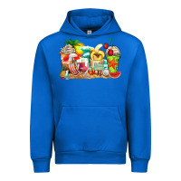 Cobalt summer vibes coffee cups Urban Hoodie - Zillion Design Studio