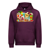 Mauve Wine summer vibes coffee cups Urban Hoodie - Zillion Design Studio