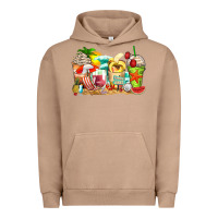 Pigment Burro summer vibes coffee cups Urban Hoodie - Zillion Design Studio
