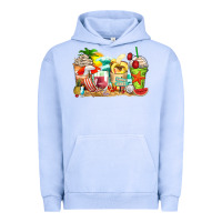 Pigment Grape Ice summer vibes coffee cups Urban Hoodie - Zillion Design Studio