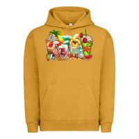 Pigment Peanut Butter summer vibes coffee cups Urban Hoodie - Zillion Design Studio
