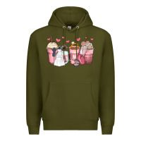 Army Green wedding bride coffee cups Premium Hoodie - Zillion Design Studio