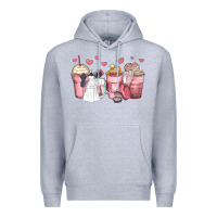 Heather Grey wedding bride coffee cups Premium Hoodie - Zillion Design Studio