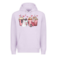 Lilac wedding bride coffee cups Premium Hoodie - Zillion Design Studio