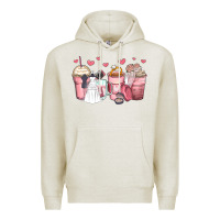 Oatmeal Heather wedding bride coffee cups Premium Hoodie - Zillion Design Studio