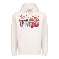 Pale Pink wedding bride coffee cups Premium Hoodie - Zillion Design Studio