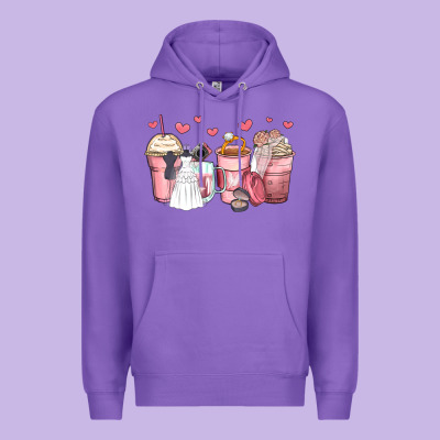 Wedding Bride Coffee Cups Premium Hoodie Designed By Zillion Design Studio
