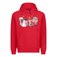 Red wedding bride coffee cups Premium Hoodie - Zillion Design Studio