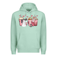 Seafoam wedding bride coffee cups Premium Hoodie - Zillion Design Studio