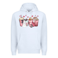 White wedding bride coffee cups Premium Hoodie - Zillion Design Studio