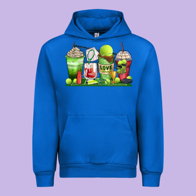 Tennis Coffee Cups Urban Hoodie Designed By Zillion Design Studio