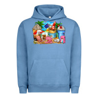 Pigment Pebble Blue travel coffee cups Urban Hoodie - Zillion Design Studio