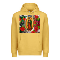 Antique Gold Lady of Guadalupe Premium Hoodie - CTS Tumbler Store