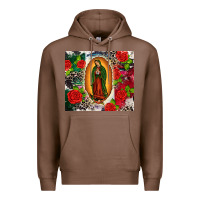 Chestnut Lady of Guadalupe Premium Hoodie - CTS Tumbler Store
