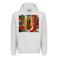 Dove Grey Lady of Guadalupe Premium Hoodie - CTS Tumbler Store
