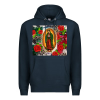 Navy Lady of Guadalupe Premium Hoodie - CTS Tumbler Store