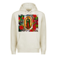 Oatmeal Heather Lady of Guadalupe Premium Hoodie - CTS Tumbler Store