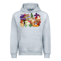 Heather Grey mexican dia de los muertos coffee cups Urban Hoodie - CTS Tumbler Store