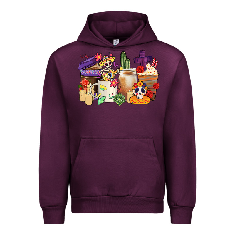 Mexican Dia De Los Muertos Coffee Cups Urban Hoodie by CTS Tumbler Store | Teevron