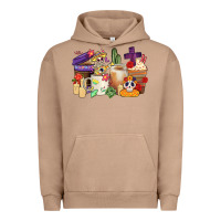 Pigment Burro mexican dia de los muertos coffee cups Urban Hoodie - CTS Tumbler Store