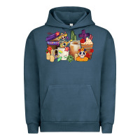 Pigment Midnight Navy mexican dia de los muertos coffee cups Urban Hoodie - CTS Tumbler Store