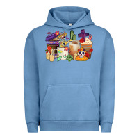 Pigment Pebble Blue mexican dia de los muertos coffee cups Urban Hoodie - CTS Tumbler Store