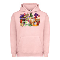 Pigment Salmon mexican dia de los muertos coffee cups Urban Hoodie - CTS Tumbler Store